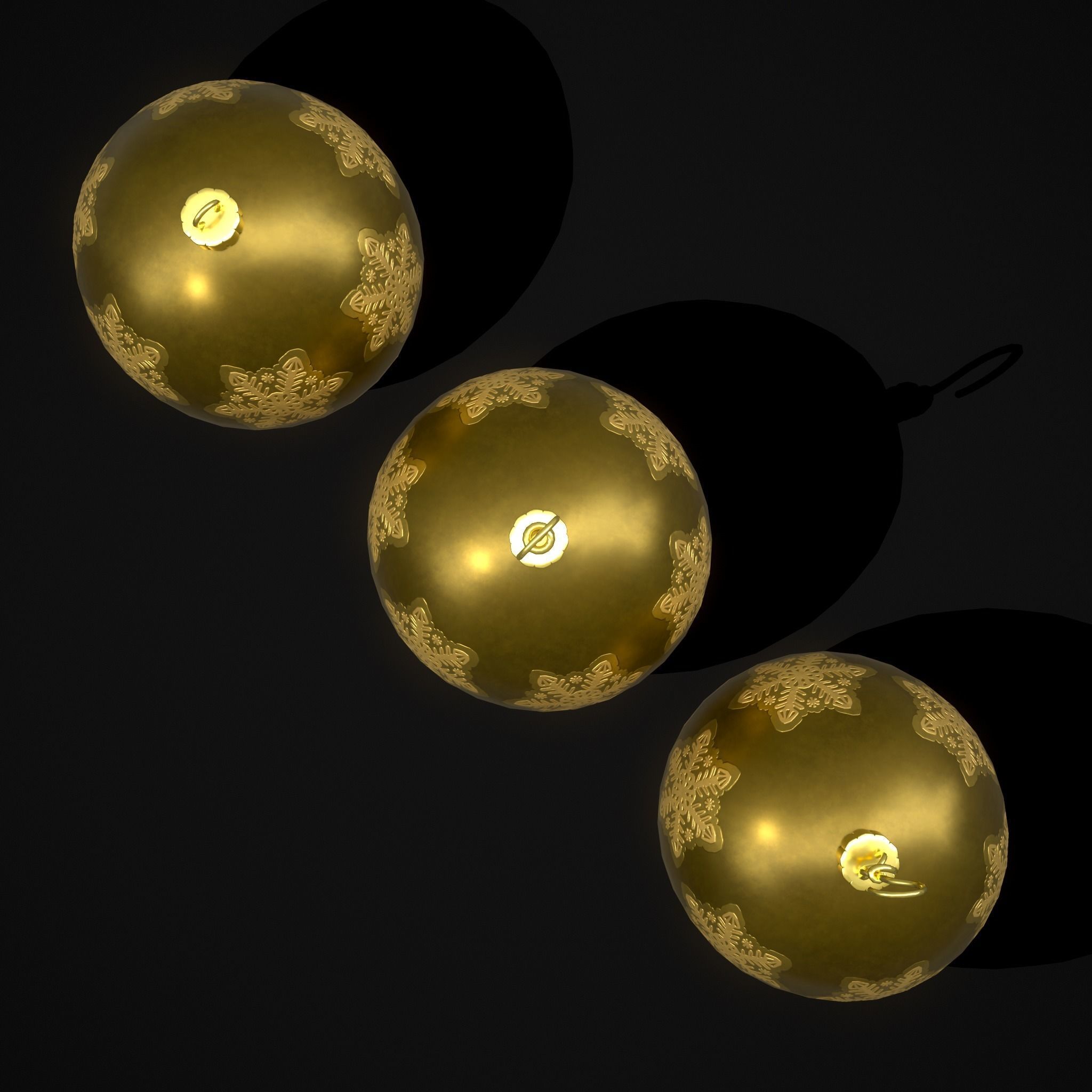Christmas Six Decorative Balls  3D Model Collection_29