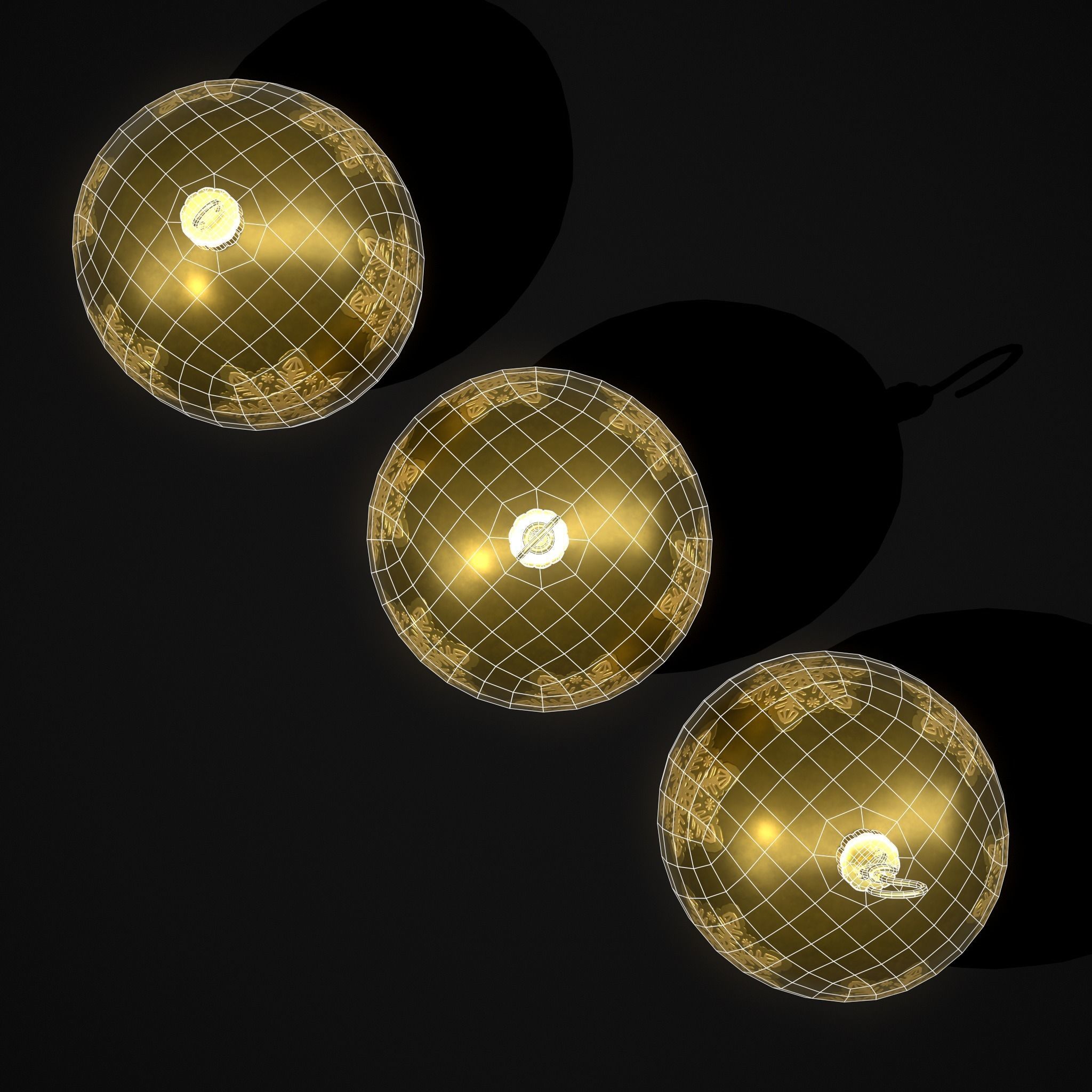 Christmas Six Decorative Balls  3D Model Collection_30