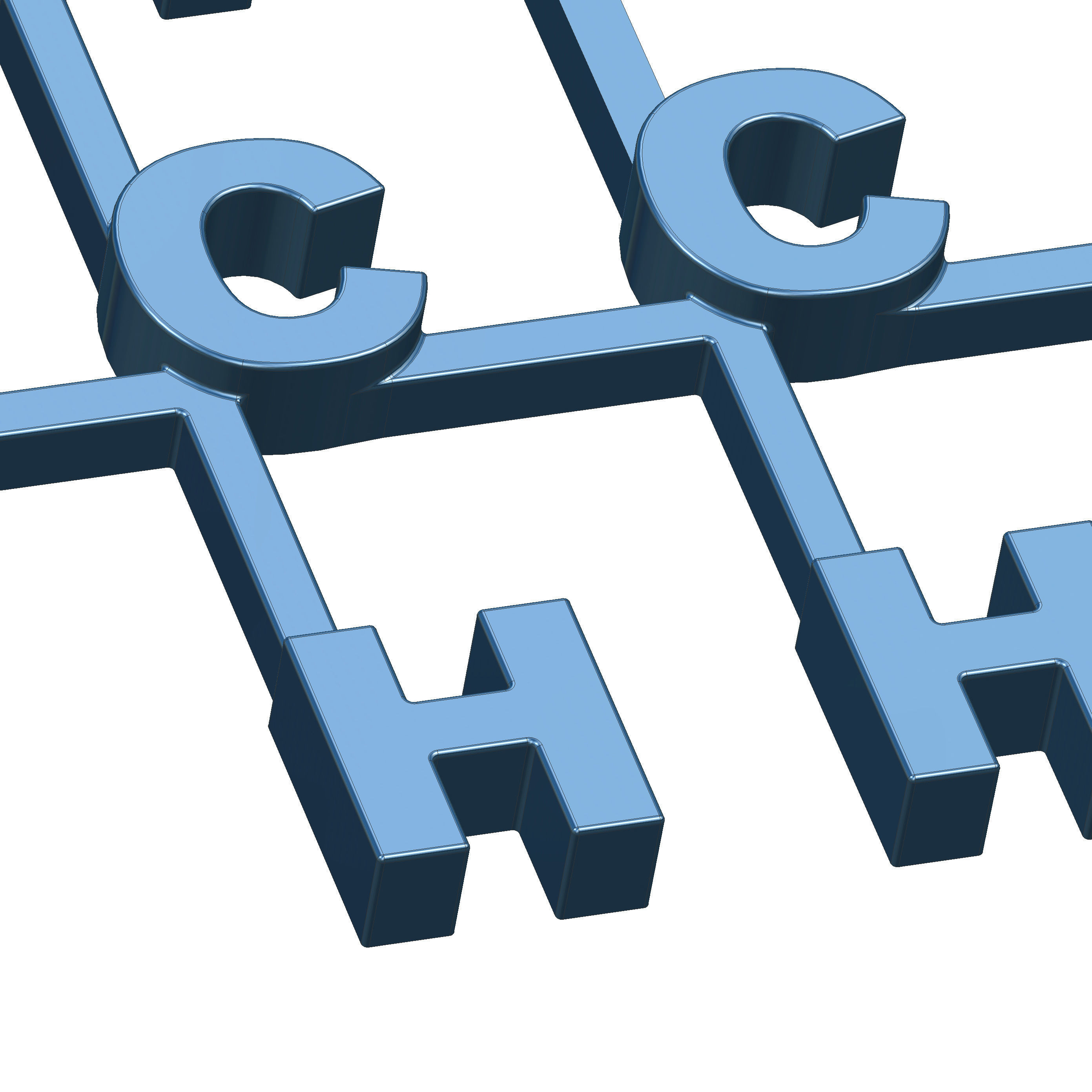 Alcohol molecule wall art vodka bar decor 3D print model_6