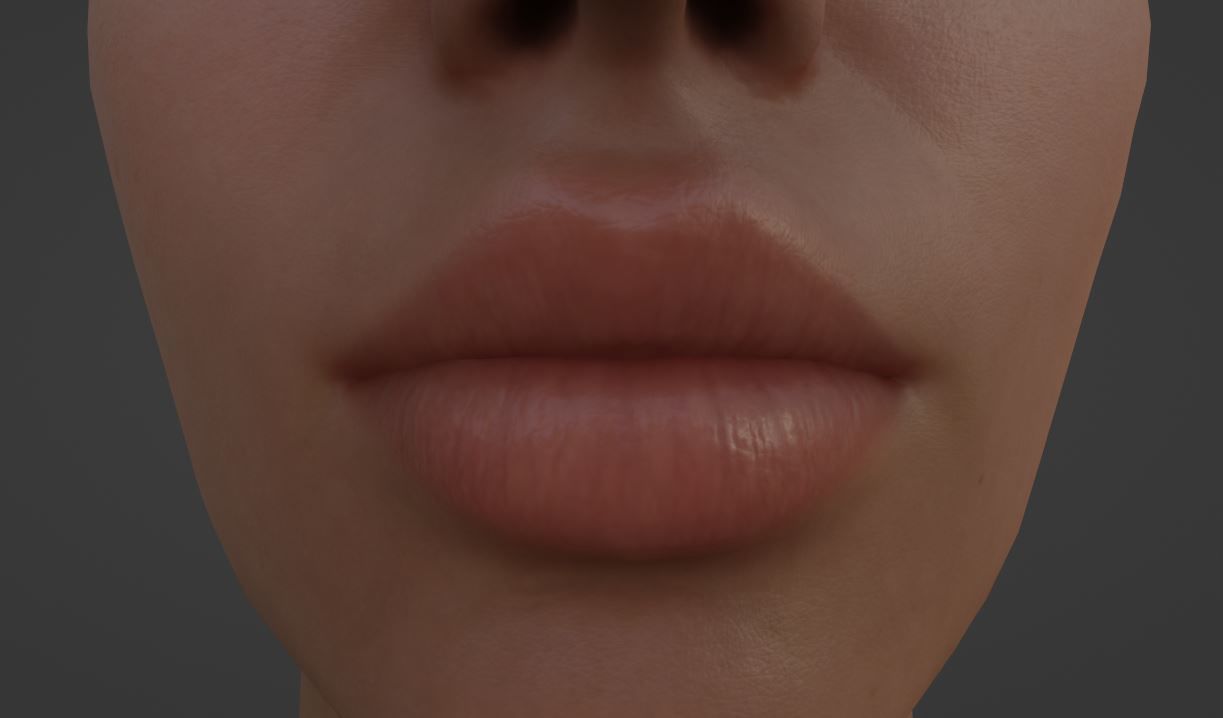 Low Poly Realistic female full body character Low-poly 3D model_8