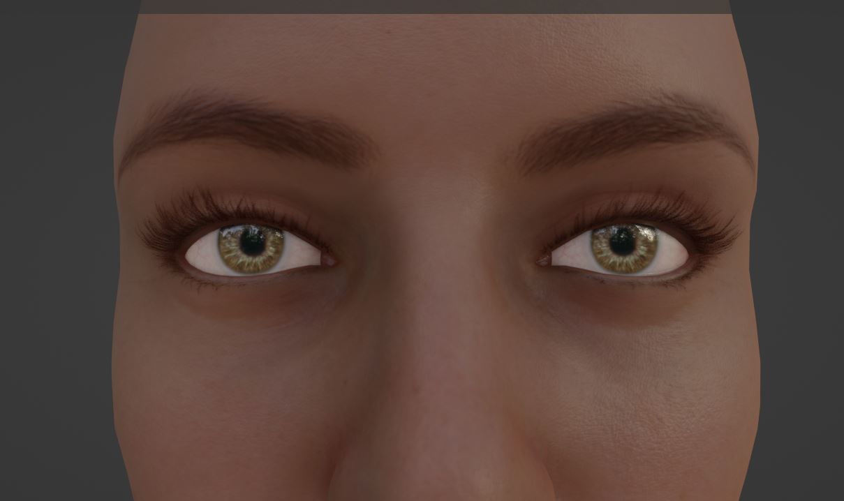 Low Poly Realistic female full body character Low-poly 3D model_5