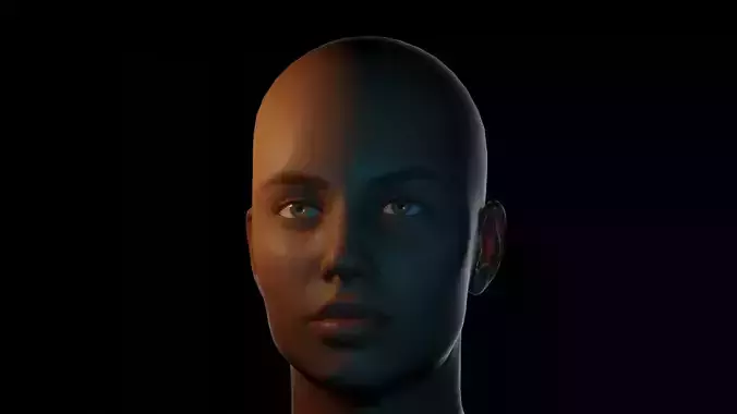 Low Poly Realistic female full body character Low-poly 3D model