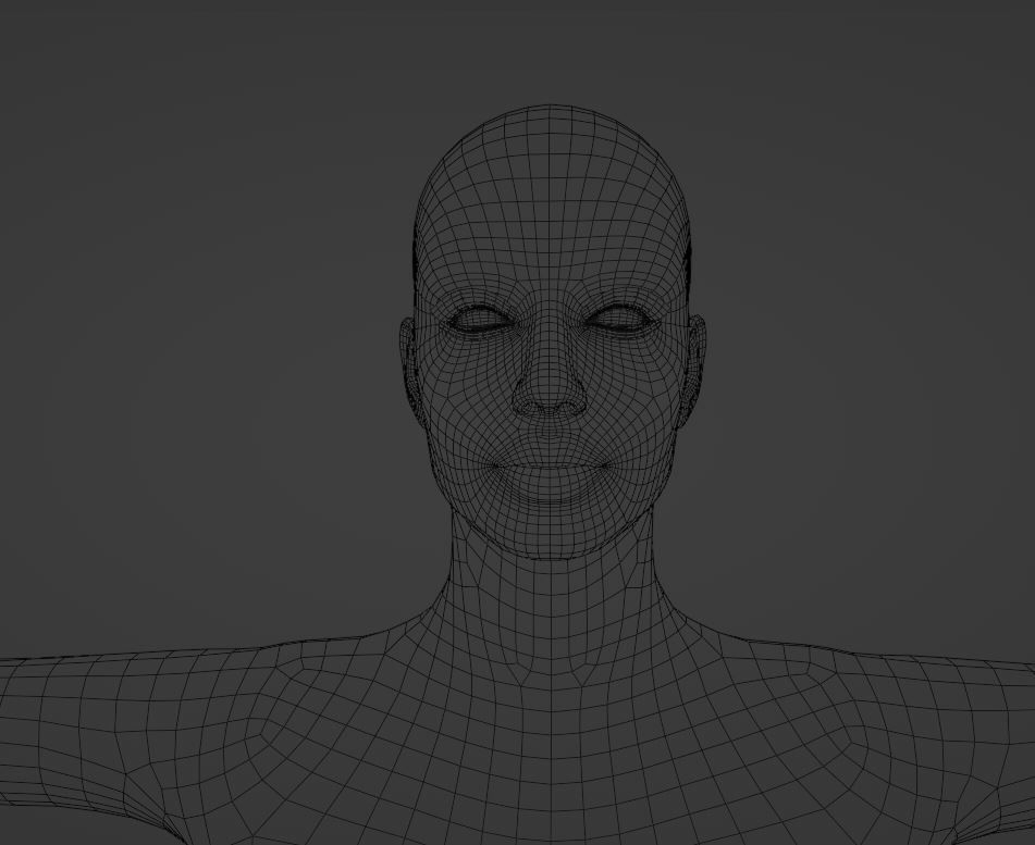 Low Poly Realistic female full body character Low-poly 3D model_14