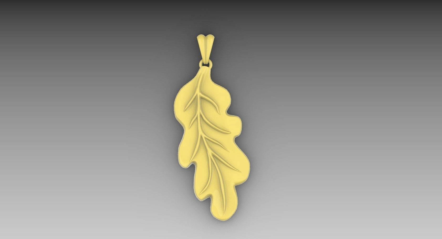Leaf Pendant Design For Silver Casting 3D print model_3