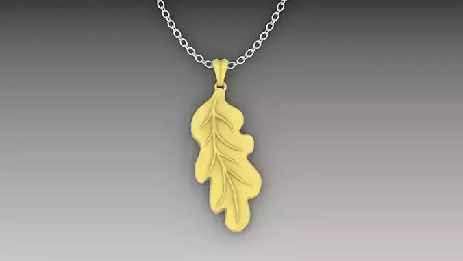 Leaf Pendant Design For Silver Casting 3D print model