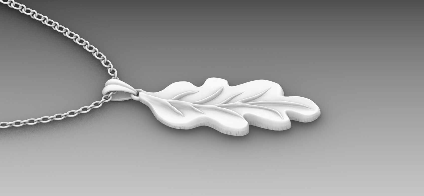 Leaf Pendant Design For Silver Casting 3D print model_2
