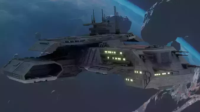 Scifi Ship Daedalus 3D model