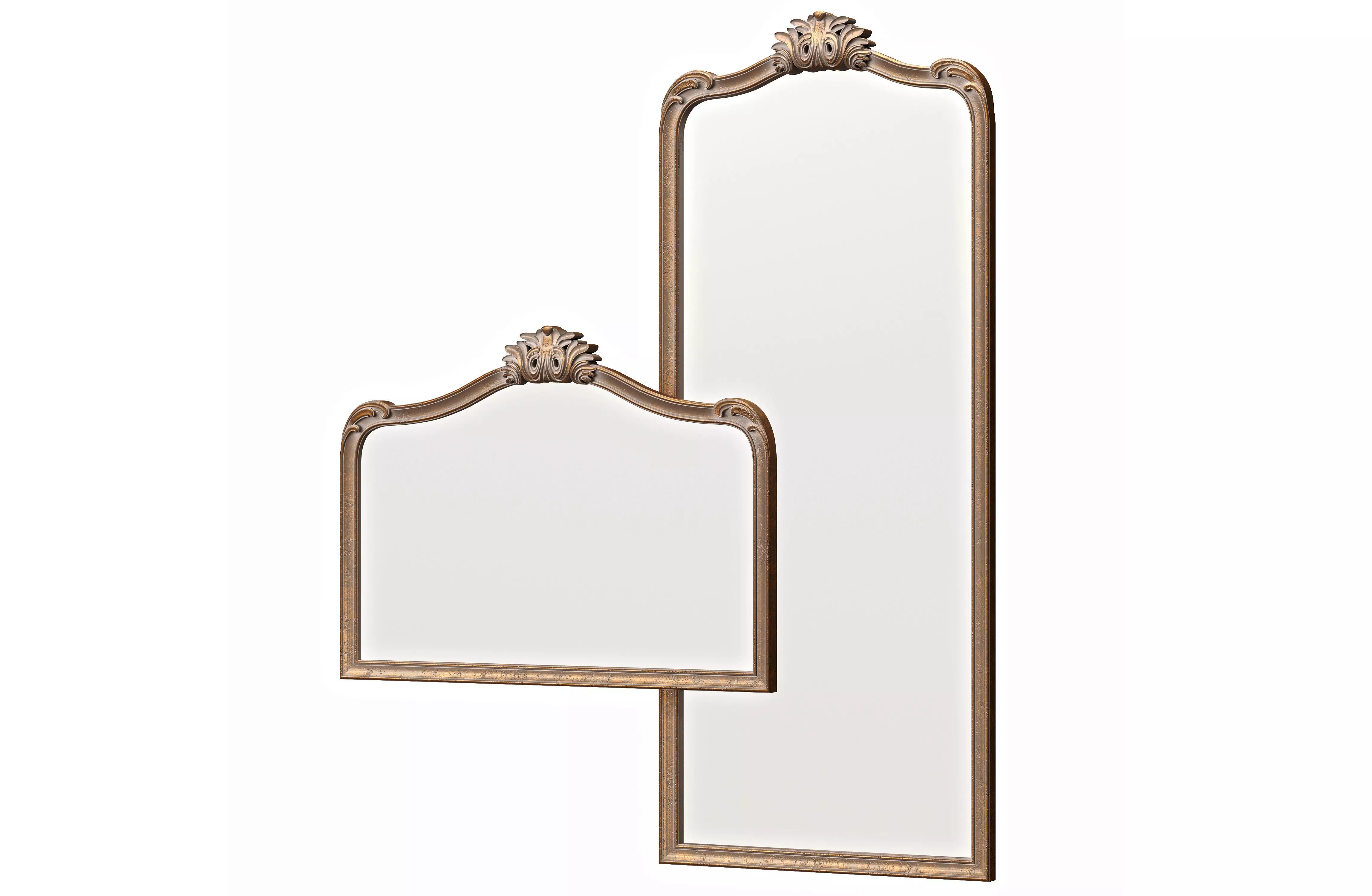 Ornate Filigree Mirrors 3D model_0
