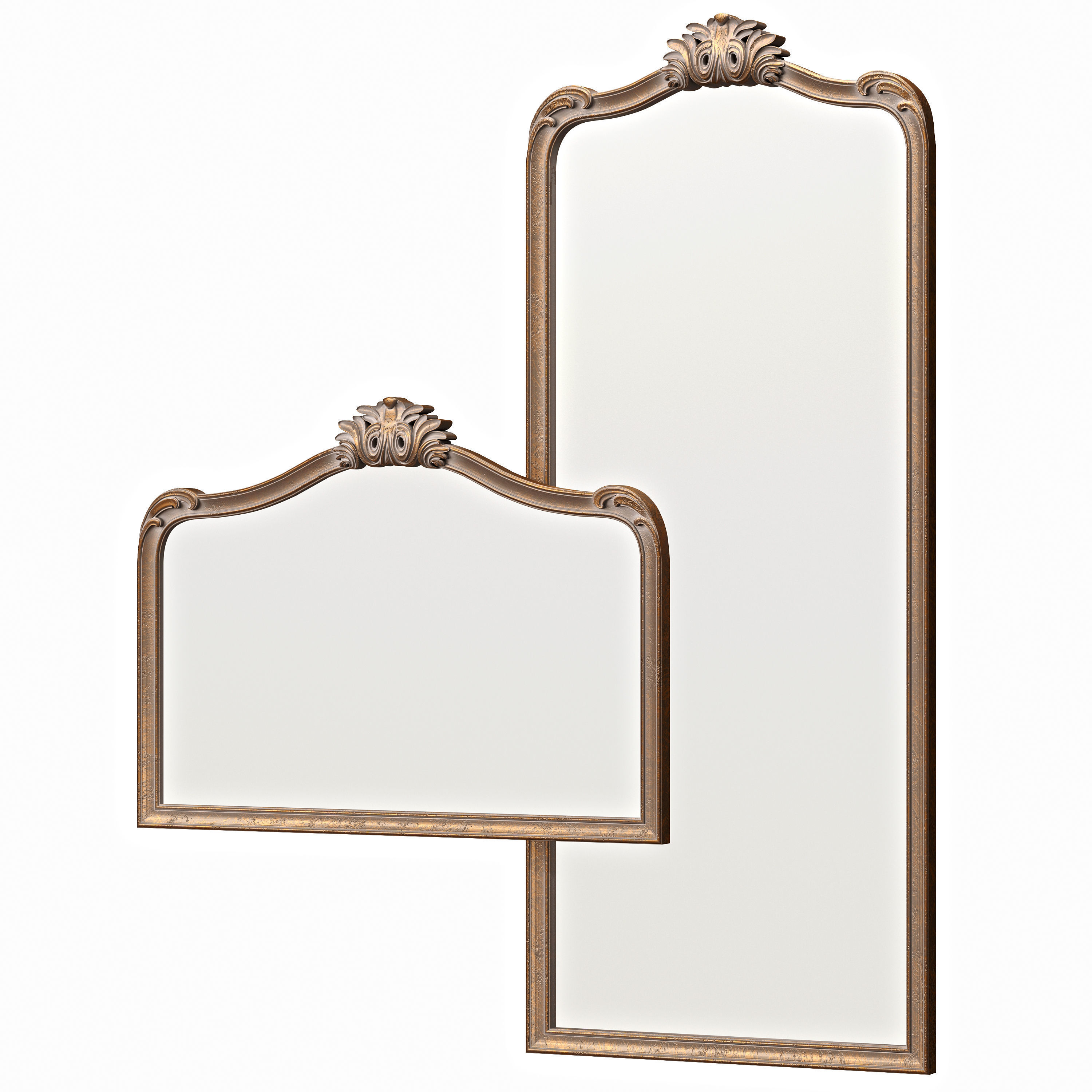Ornate Filigree Mirrors 3D model_1