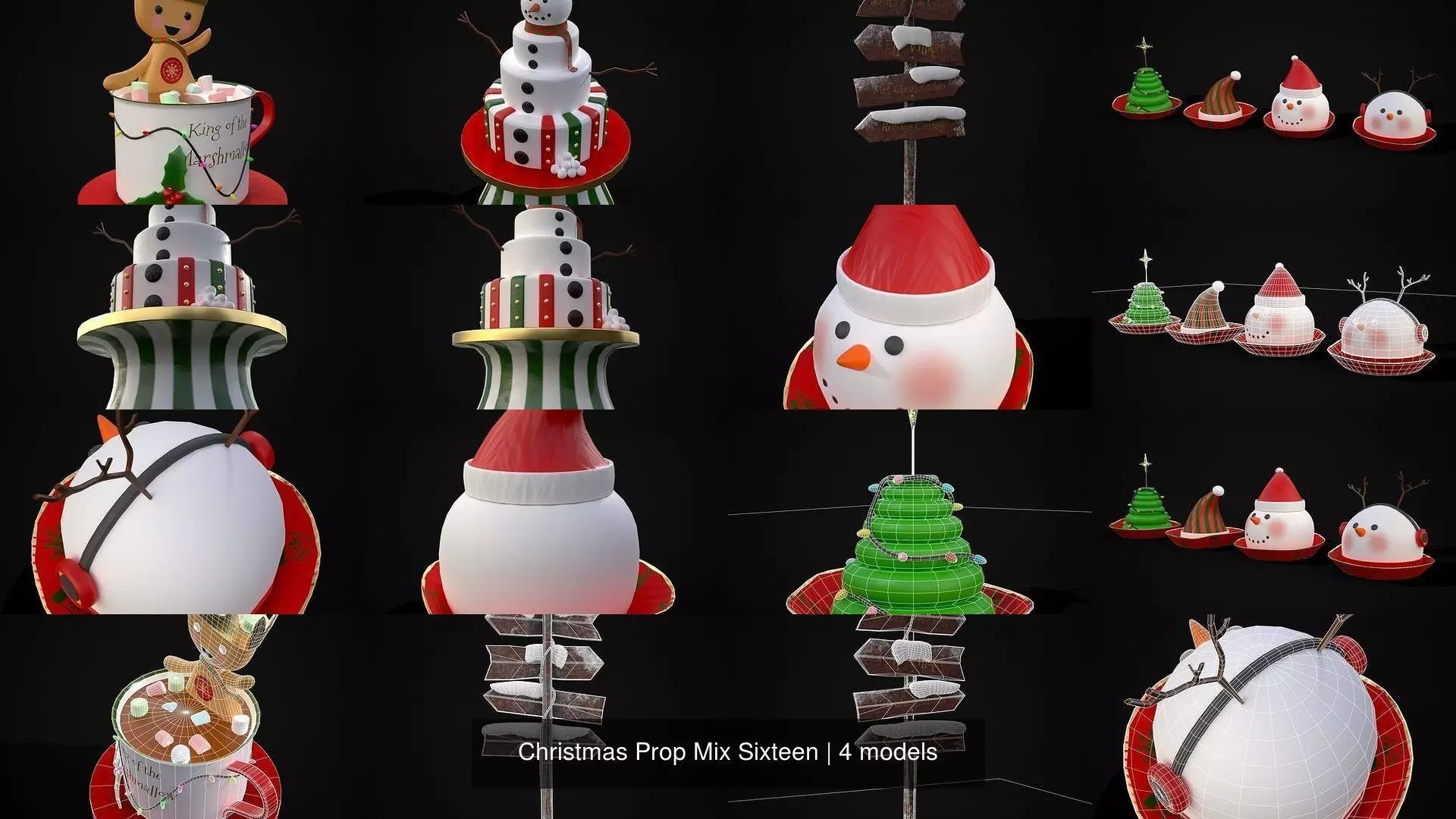 Christmas Prop Mix Sixteen 3D Model Collection_5