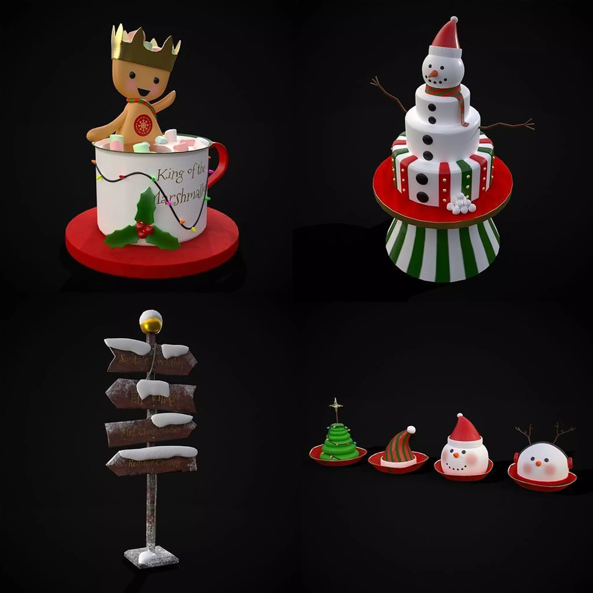 Christmas Prop Mix Sixteen 3D Model Collection_0