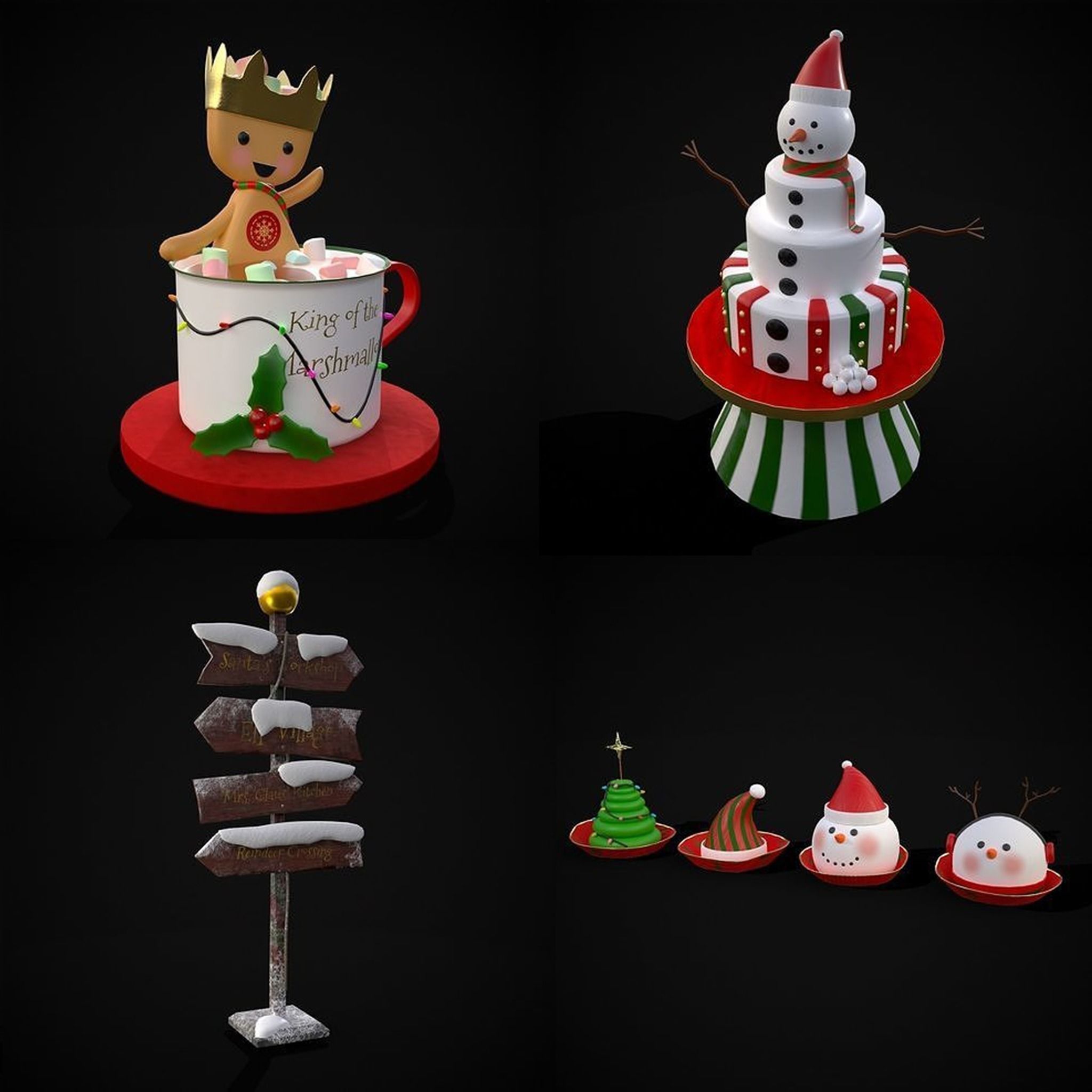 Christmas Prop Mix Sixteen 3D Model Collection_6