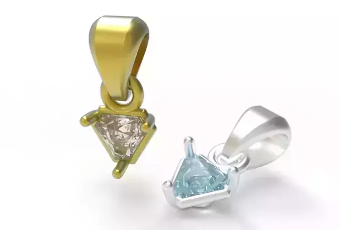 triangle pendant 5mm 3D print model