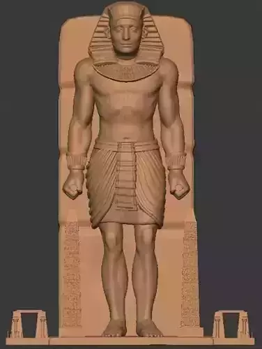 Pharaoh Ramses III statue 3D print model
