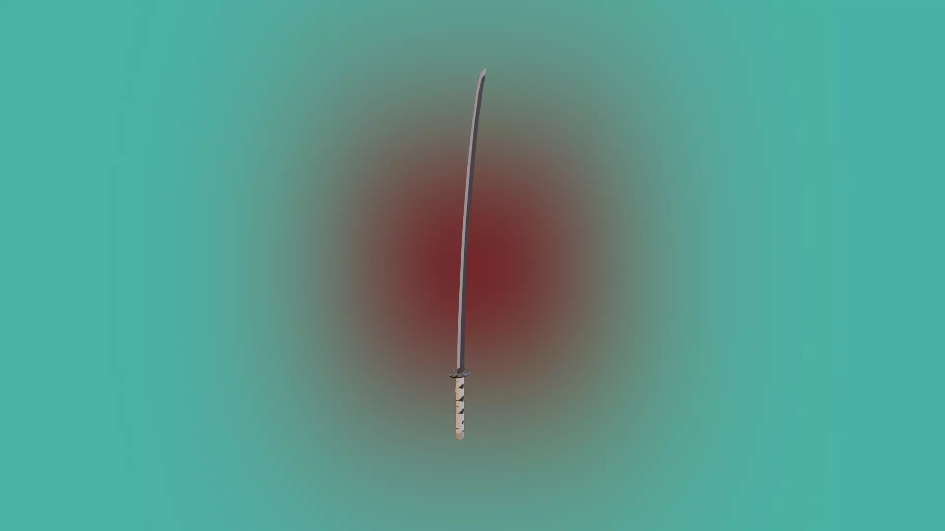 katana weapon low-poly ready for the game PBR Low-poly 3D model