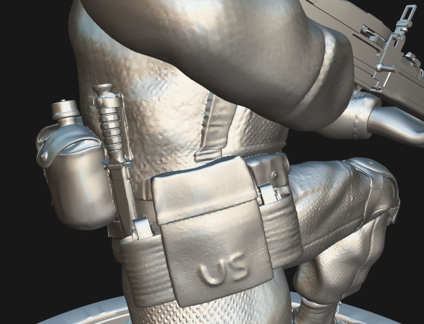 75th Ranger Crouching - US Army 3D model 3D printable | CGTrader