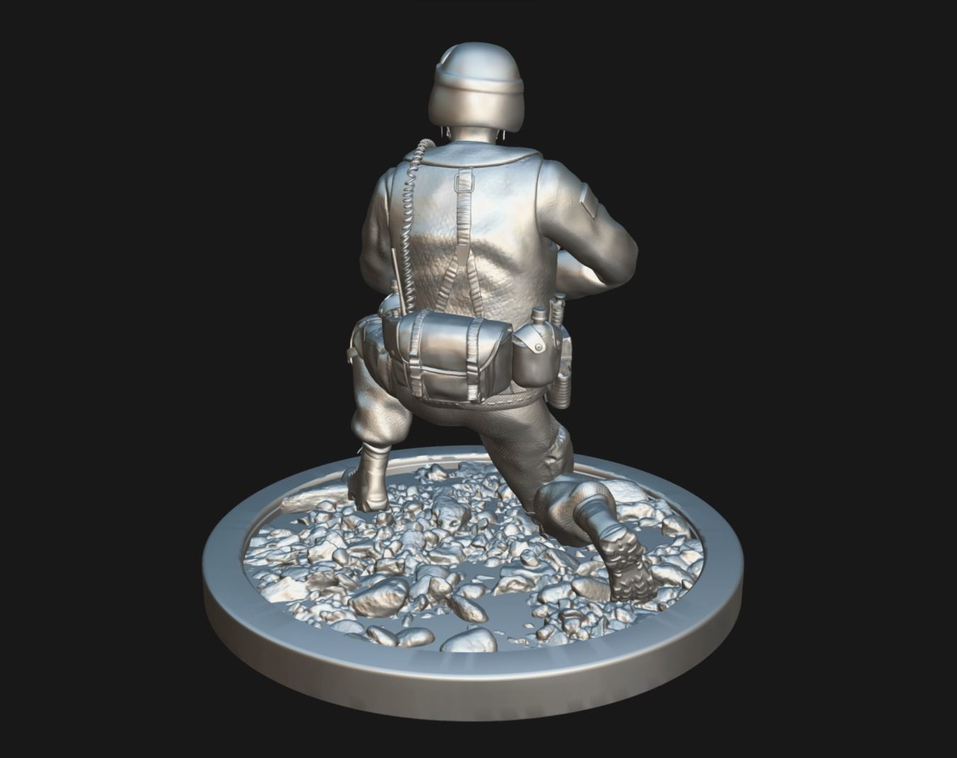 75th Ranger Crouching - US Army 3D model 3D printable | CGTrader