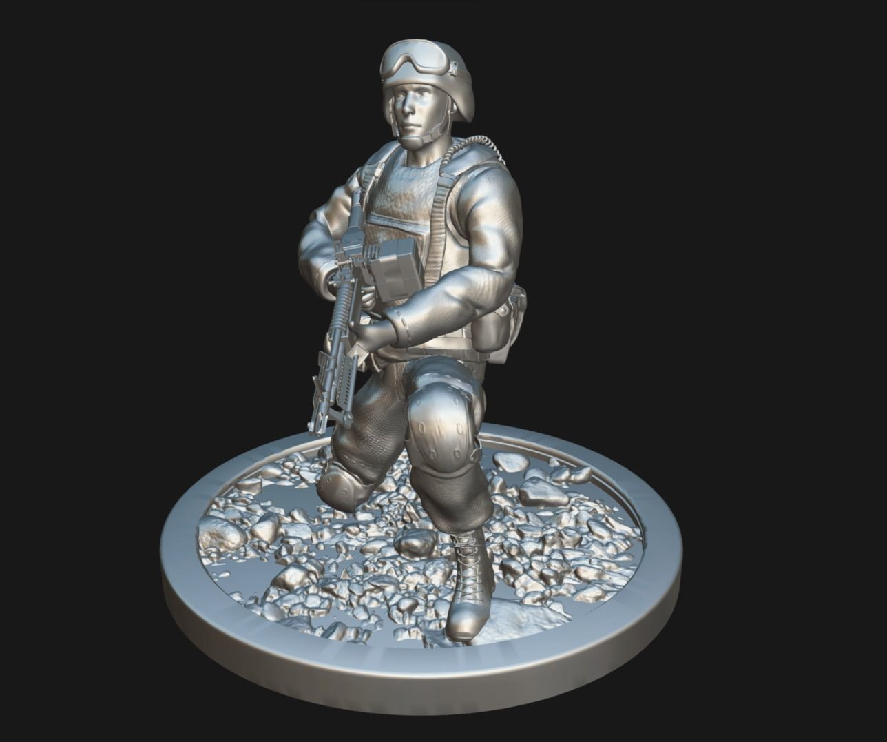 75th Ranger Crouching - US Army 3D model 3D printable | CGTrader