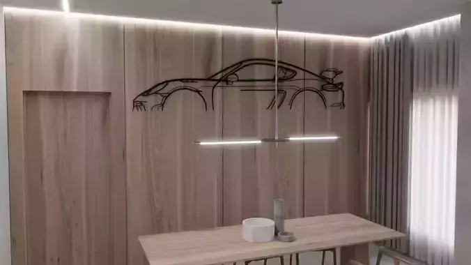 Metal wall art car silhouette