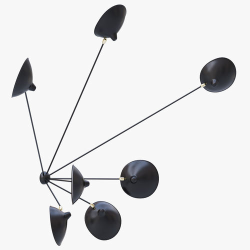 Serge Mouille Spider Sconce Seven Arms MSC-SP7 3D model