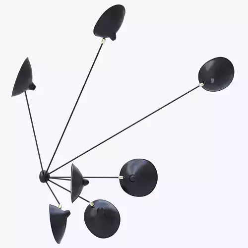 Serge Mouille Spider Sconce Seven Arms MSC-SP7 3D model