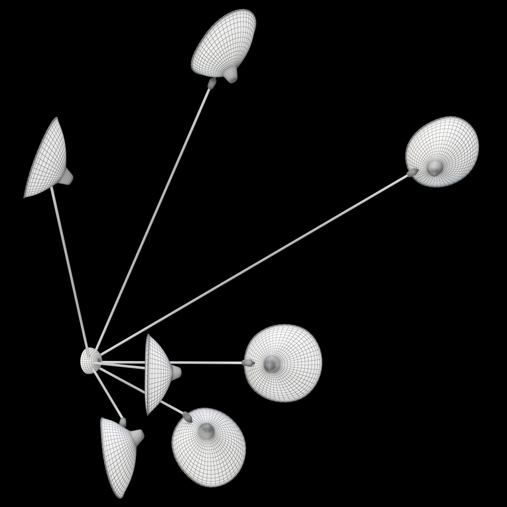 Serge Mouille Spider Sconce Seven Arms MSC-SP7 3D model_5