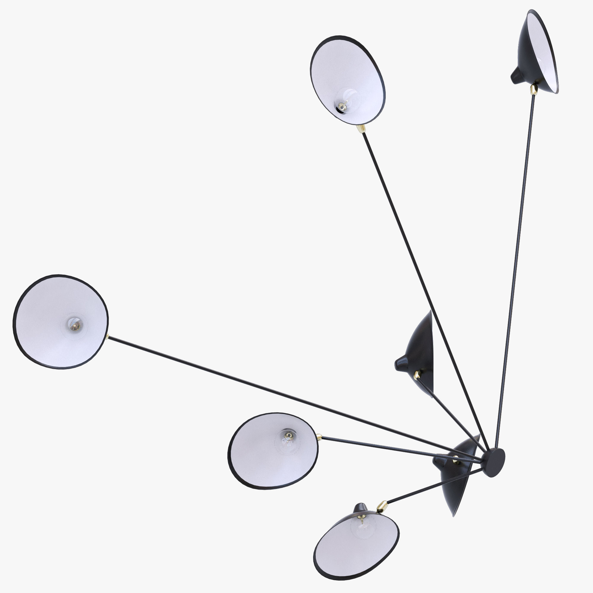 Serge Mouille Spider Sconce Seven Arms MSC-SP7 3D model_1