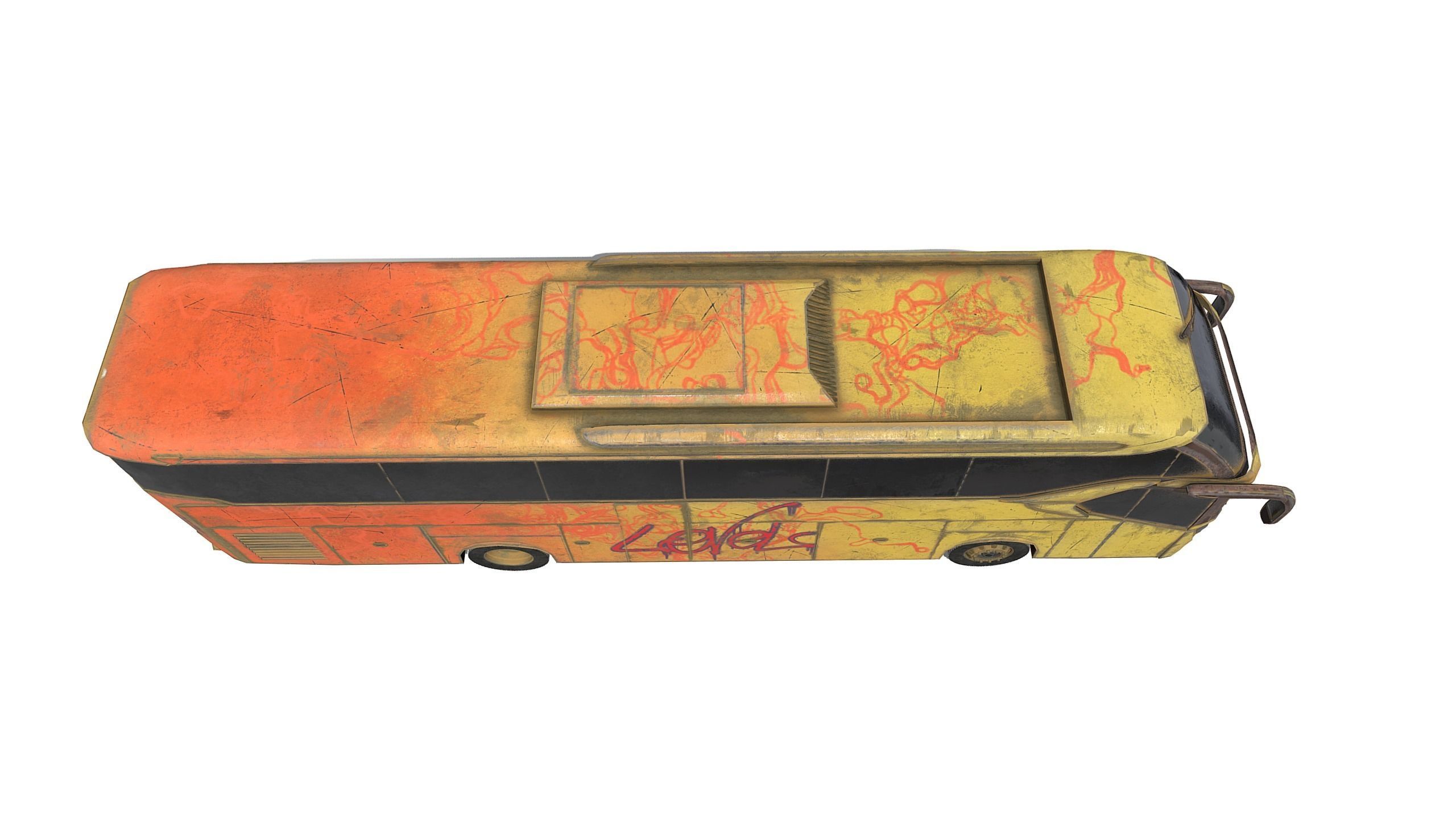 legacy-sr2-xhd-prime bus with graffiti 3D model_4