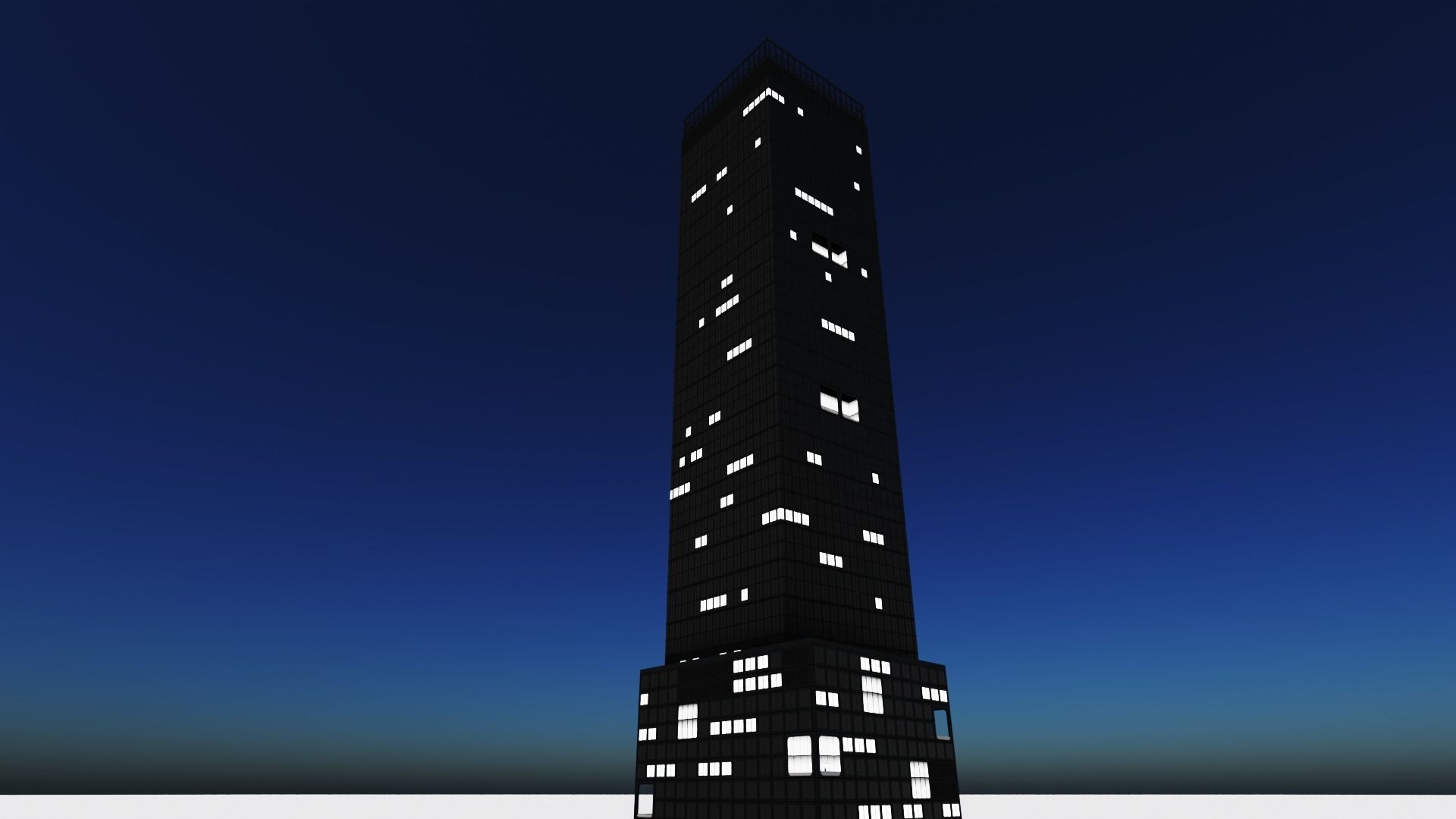 55 Hudson Yards Building Low-poly 3D model_14