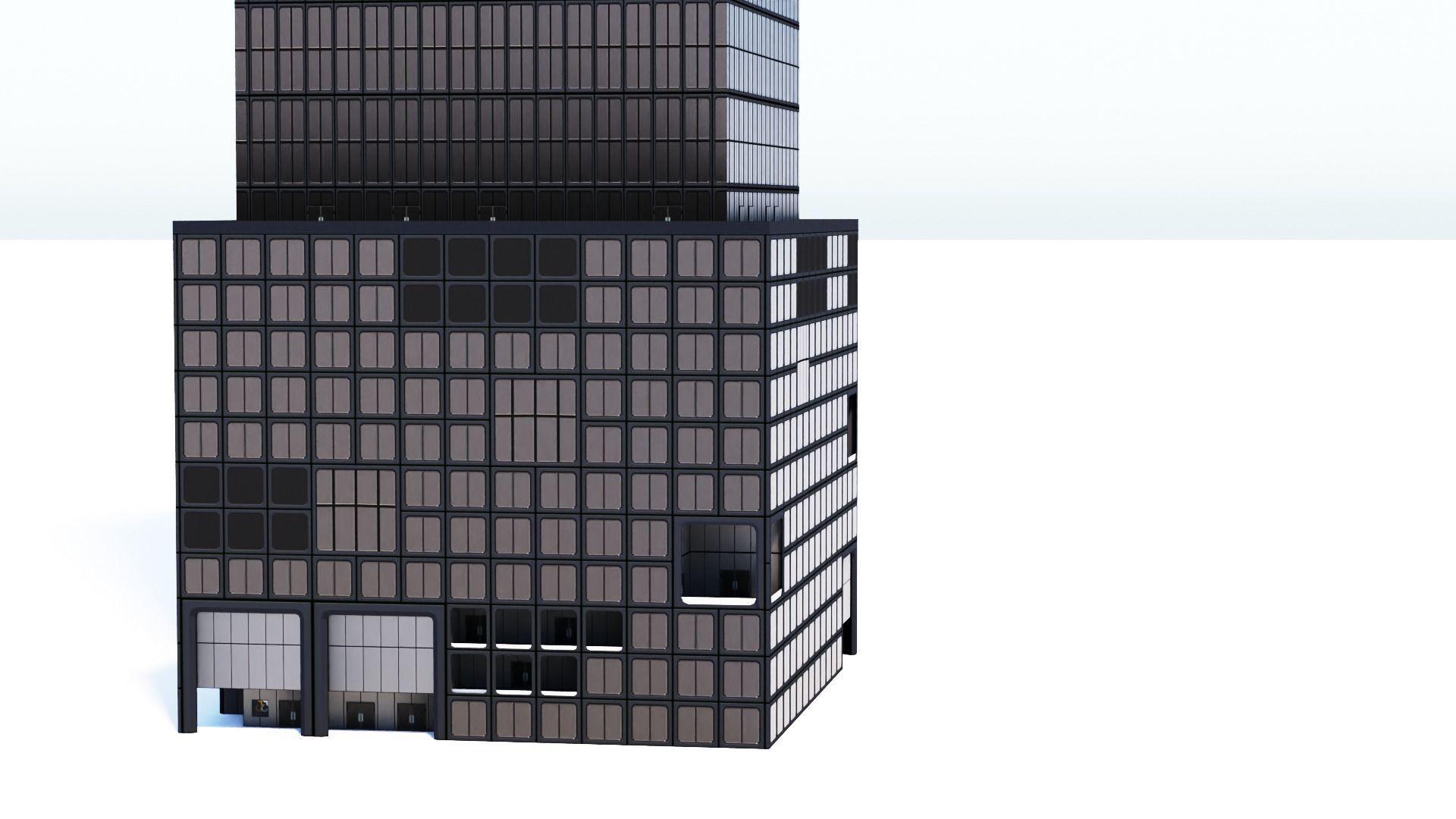 55 Hudson Yards Building Low-poly 3D model_12