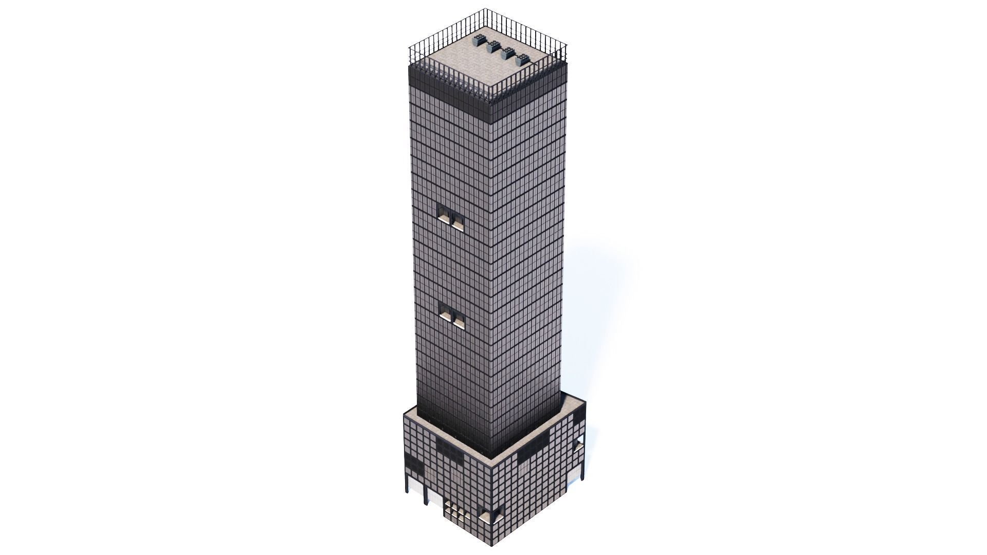 55 Hudson Yards Building Low-poly 3D model_2