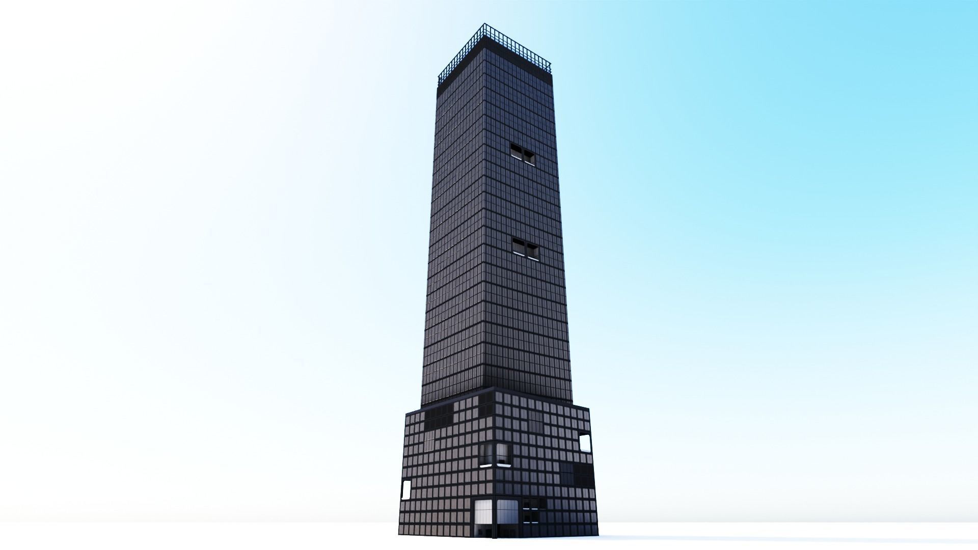 55 Hudson Yards Building Low-poly 3D model_8