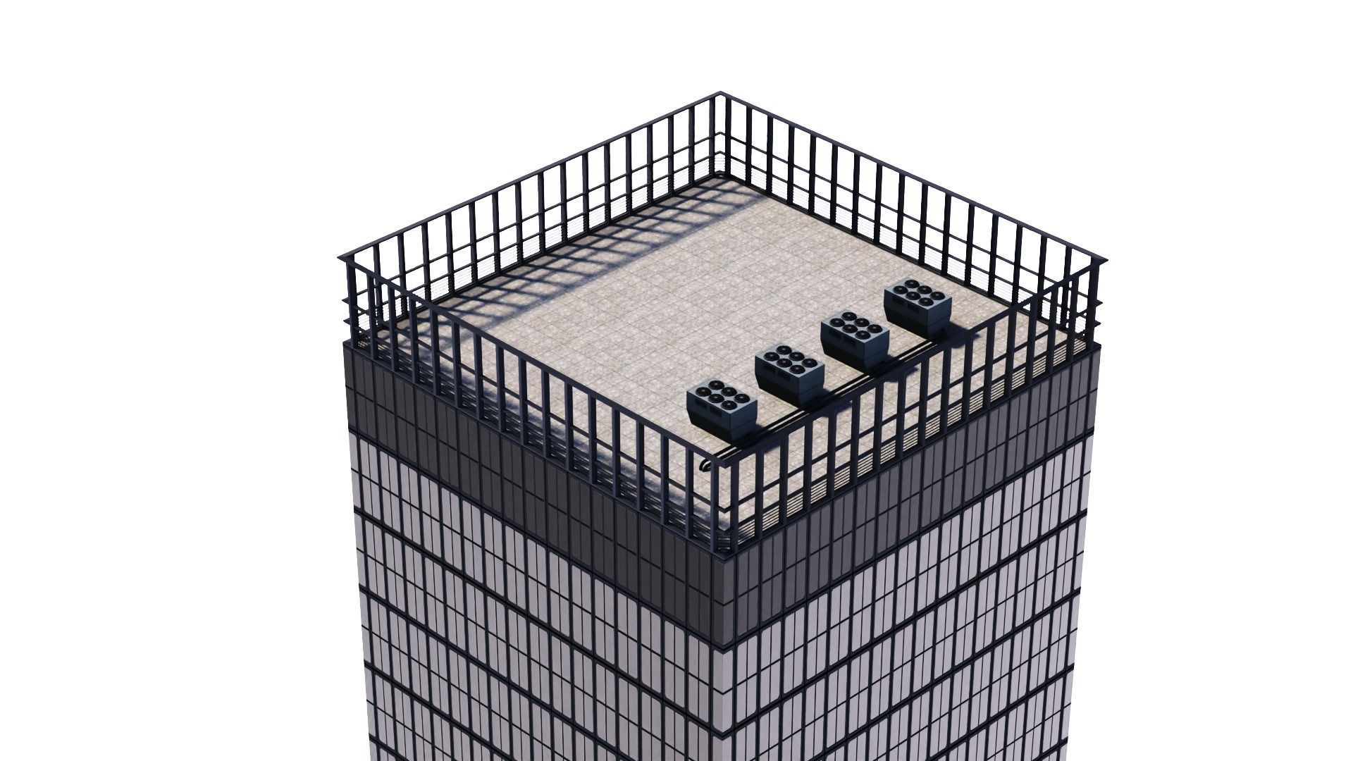 55 Hudson Yards Building Low-poly 3D model_10