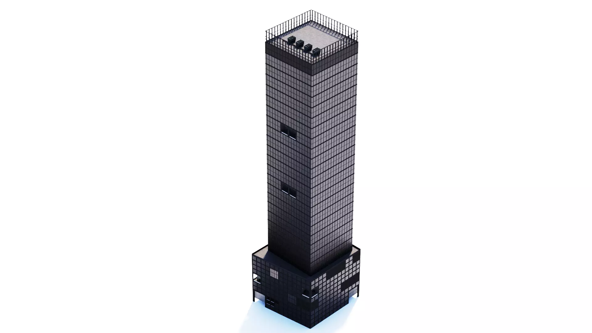55 Hudson Yards Building Low-poly 3D model_0