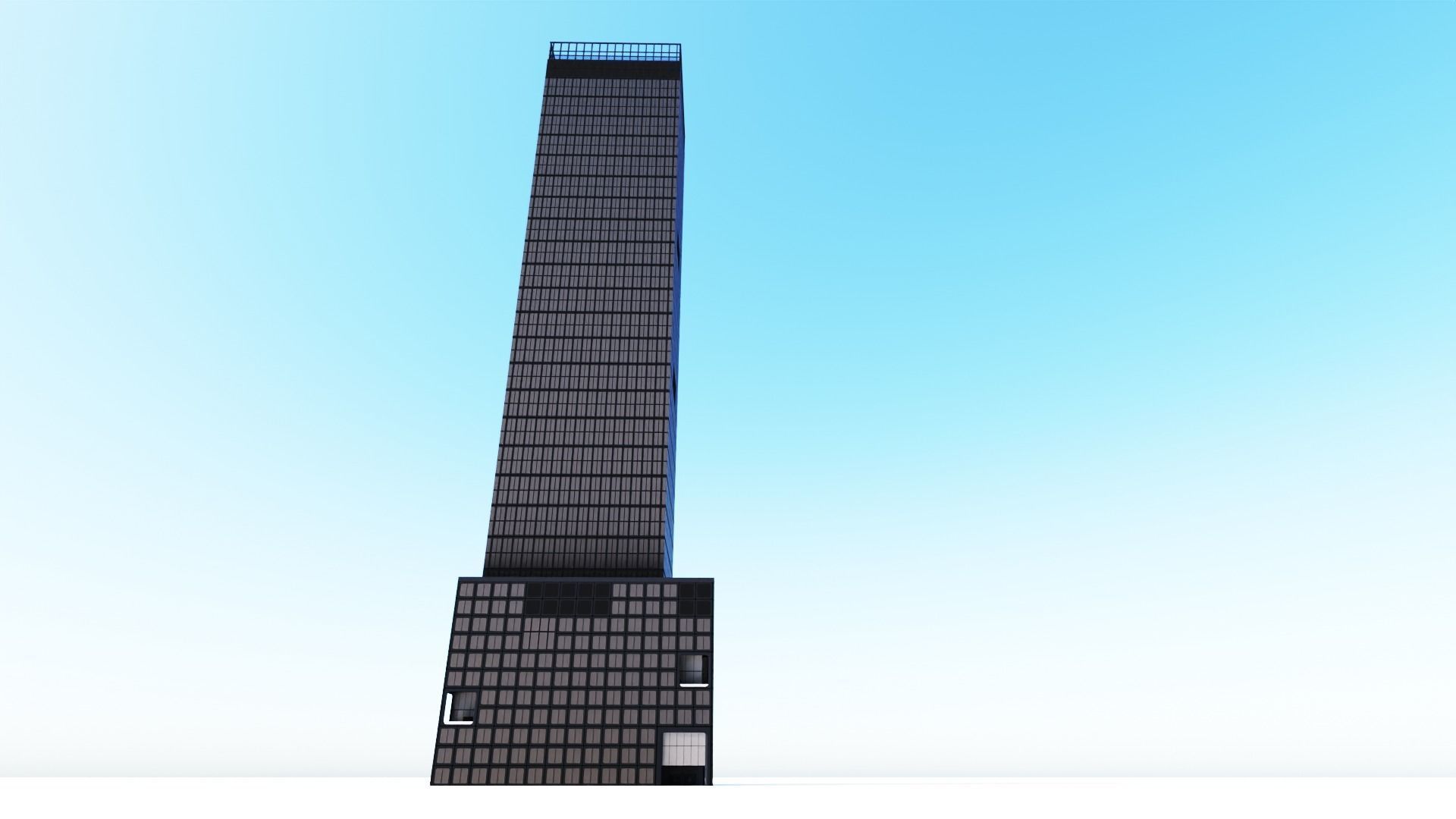 55 Hudson Yards Building Low-poly 3D model_9