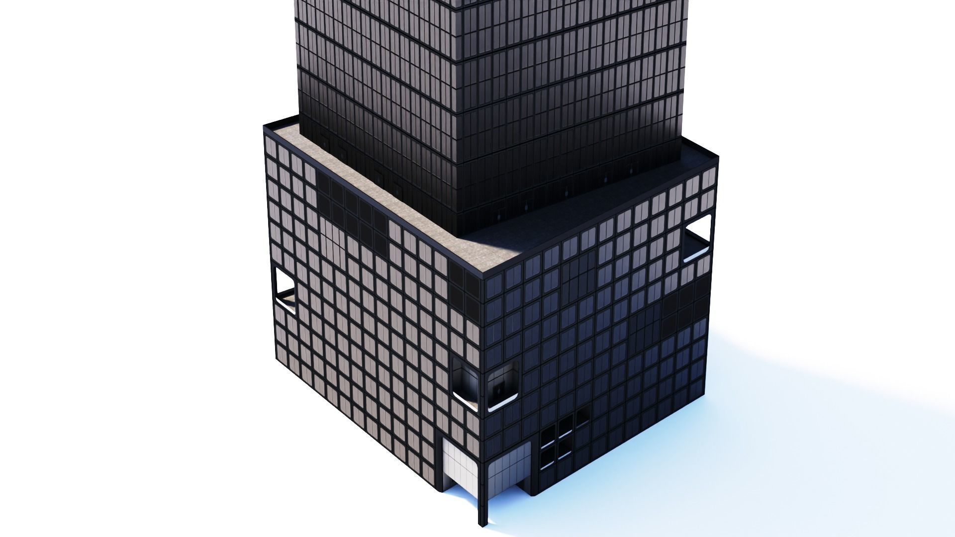 55 Hudson Yards Building Low-poly 3D model_6