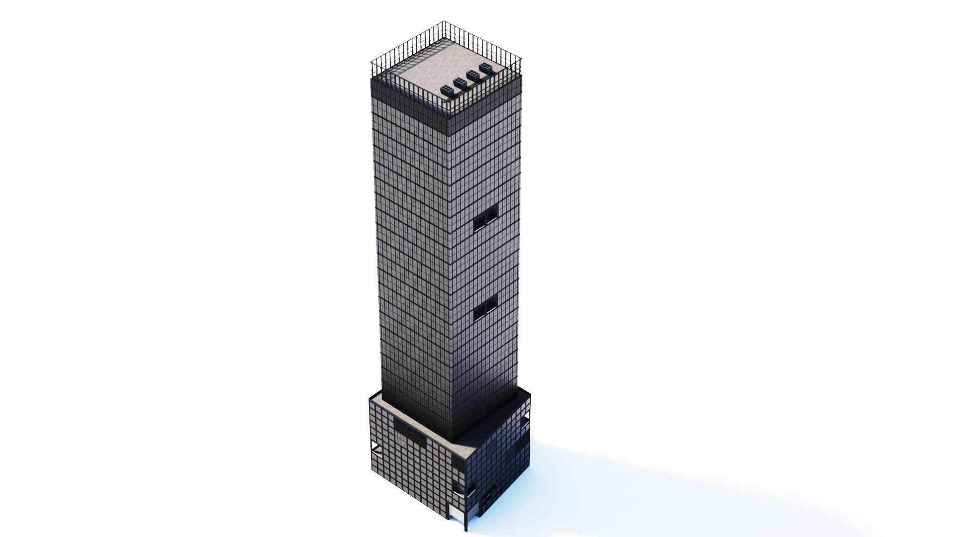 55 Hudson Yards Building Low-poly 3D model_1