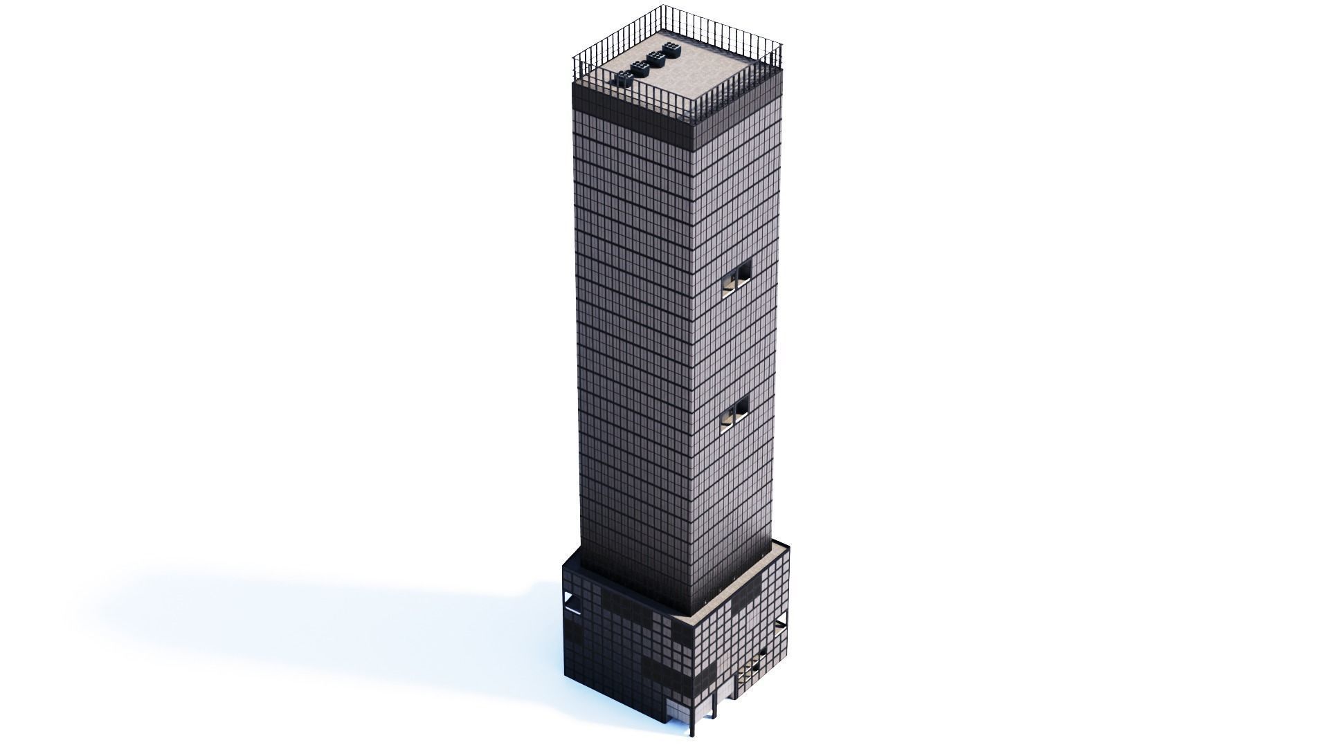 55 Hudson Yards Building Low-poly 3D model_3