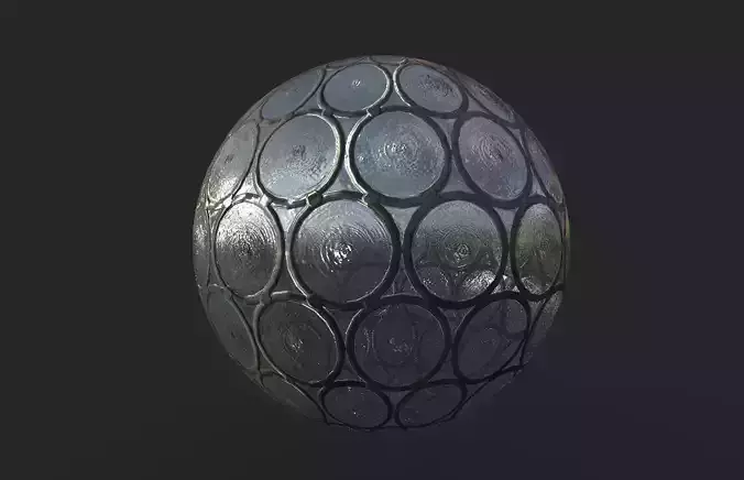 Medieval crown glass PBR-Texture
