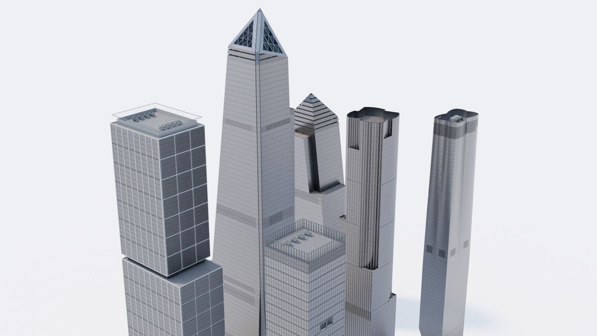 Hudson Yards Buildings Complex 3D Model Collection_1