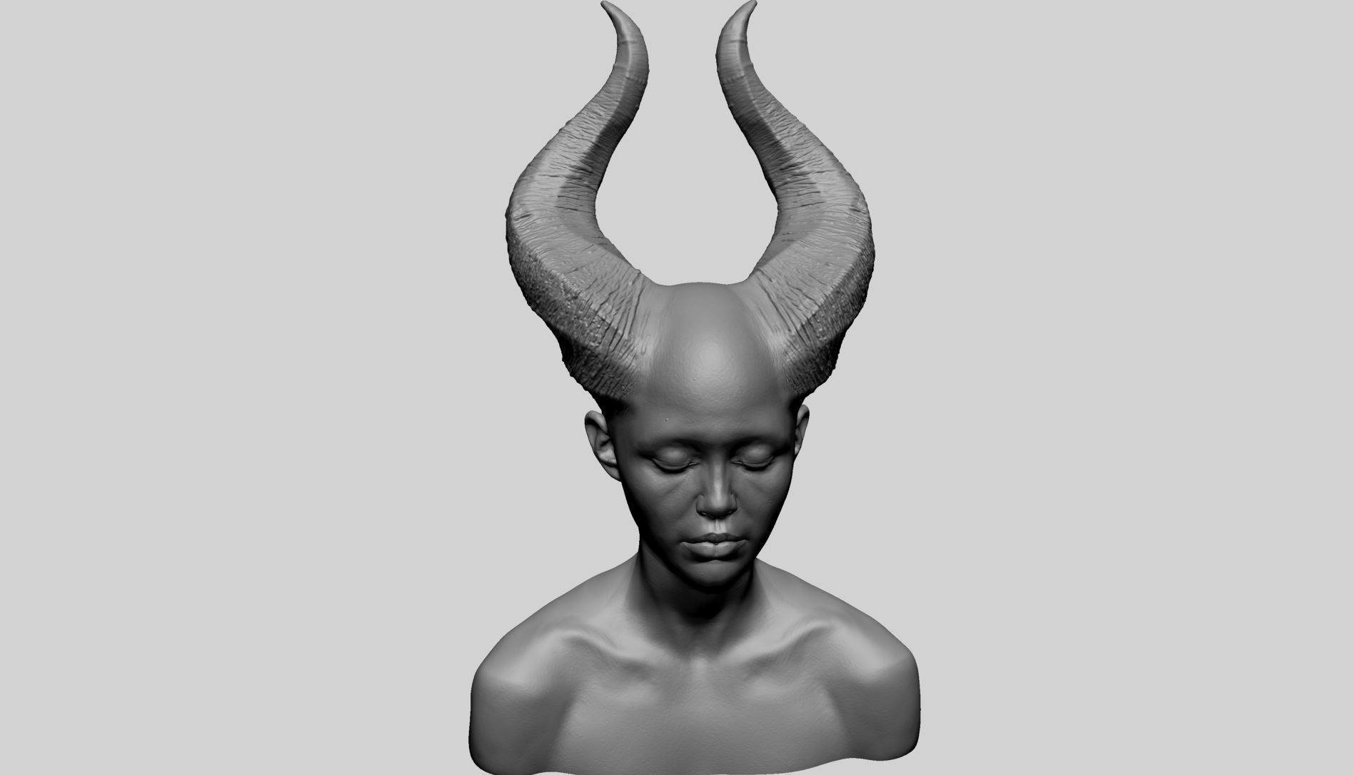 Fantasy Female Head A Printable 3D print model_2