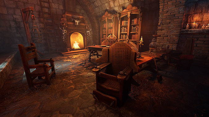 Torture room Low-poly 3D model 5