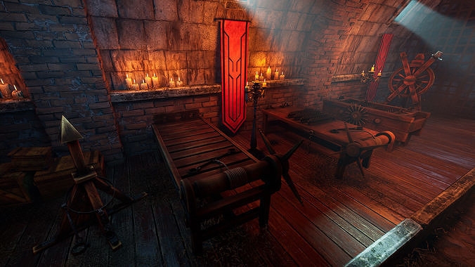Torture room Low-poly 3D model 4