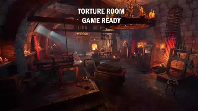 Torture room Low-poly 3D model