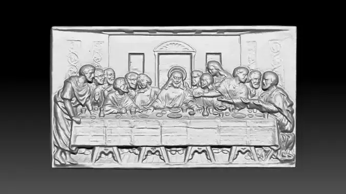 Last Supper Bas-Relief 3D print model