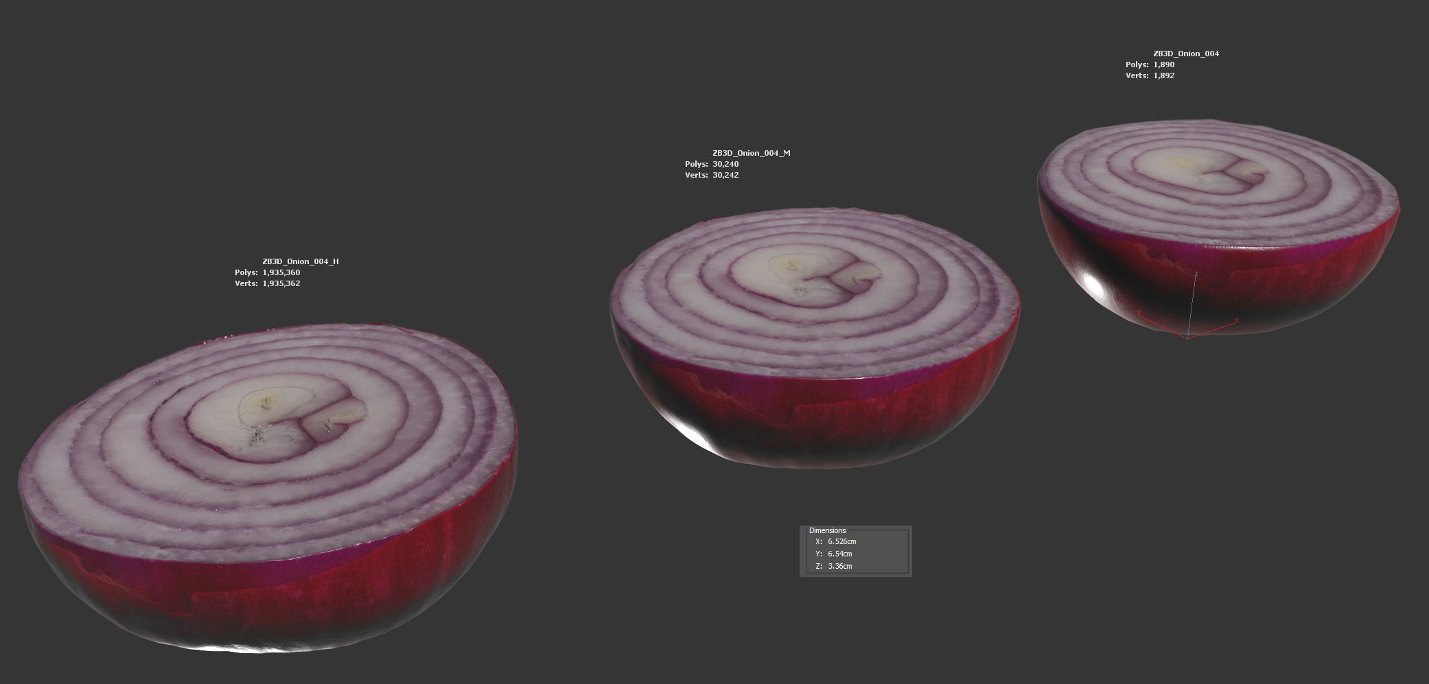 Onion 3D model_5