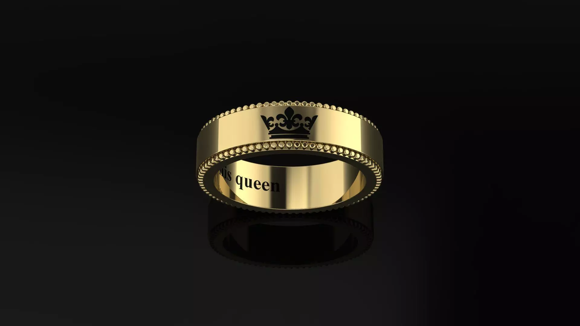 Bridal ring Queen 3D print model