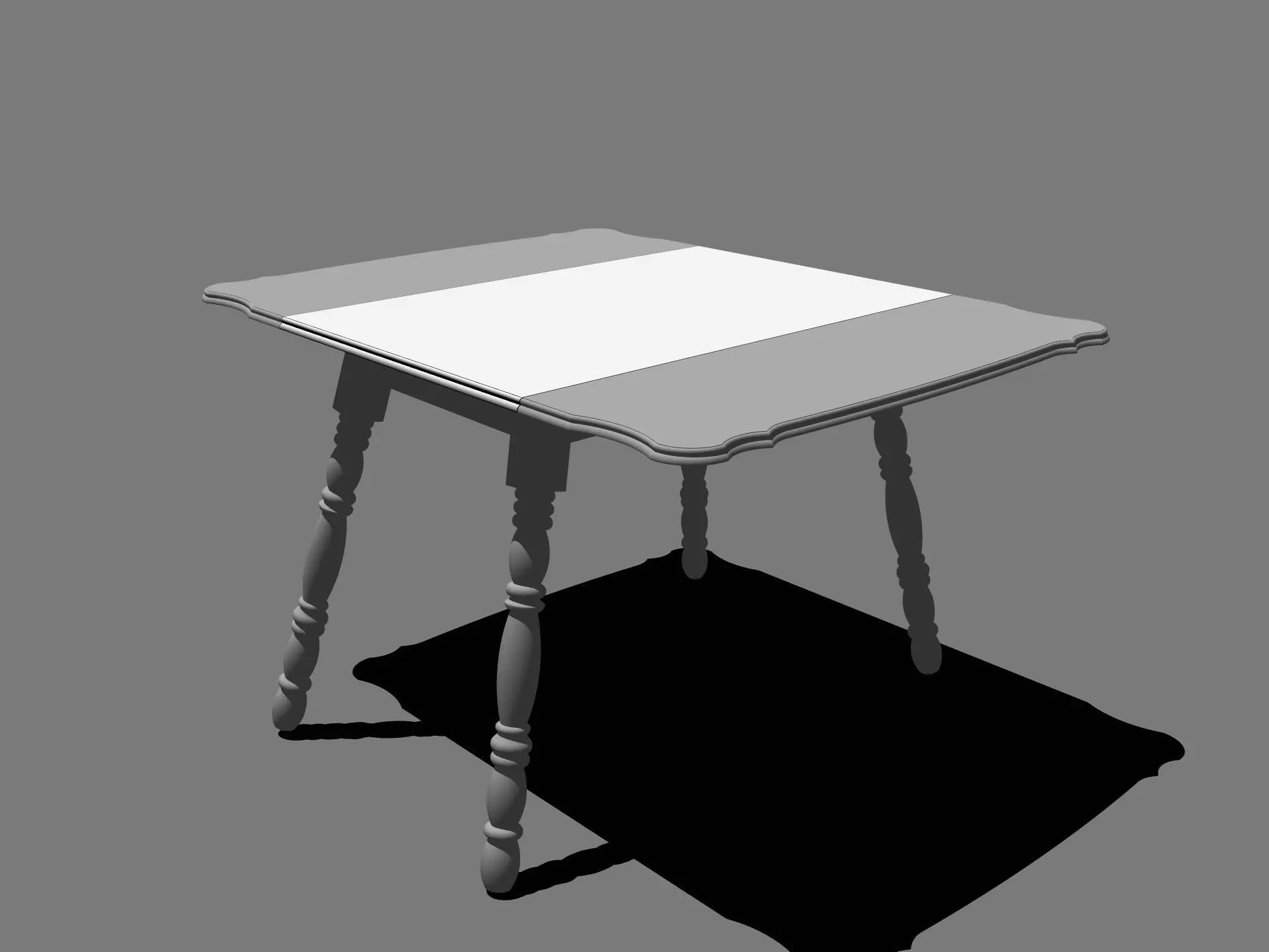 Old Table Free 3D model_0