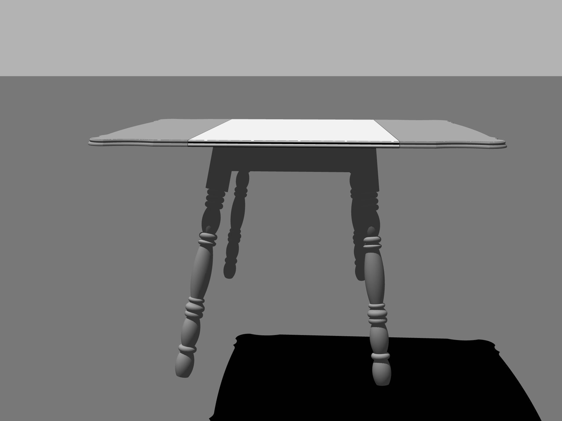 Old Table Free 3D model_1