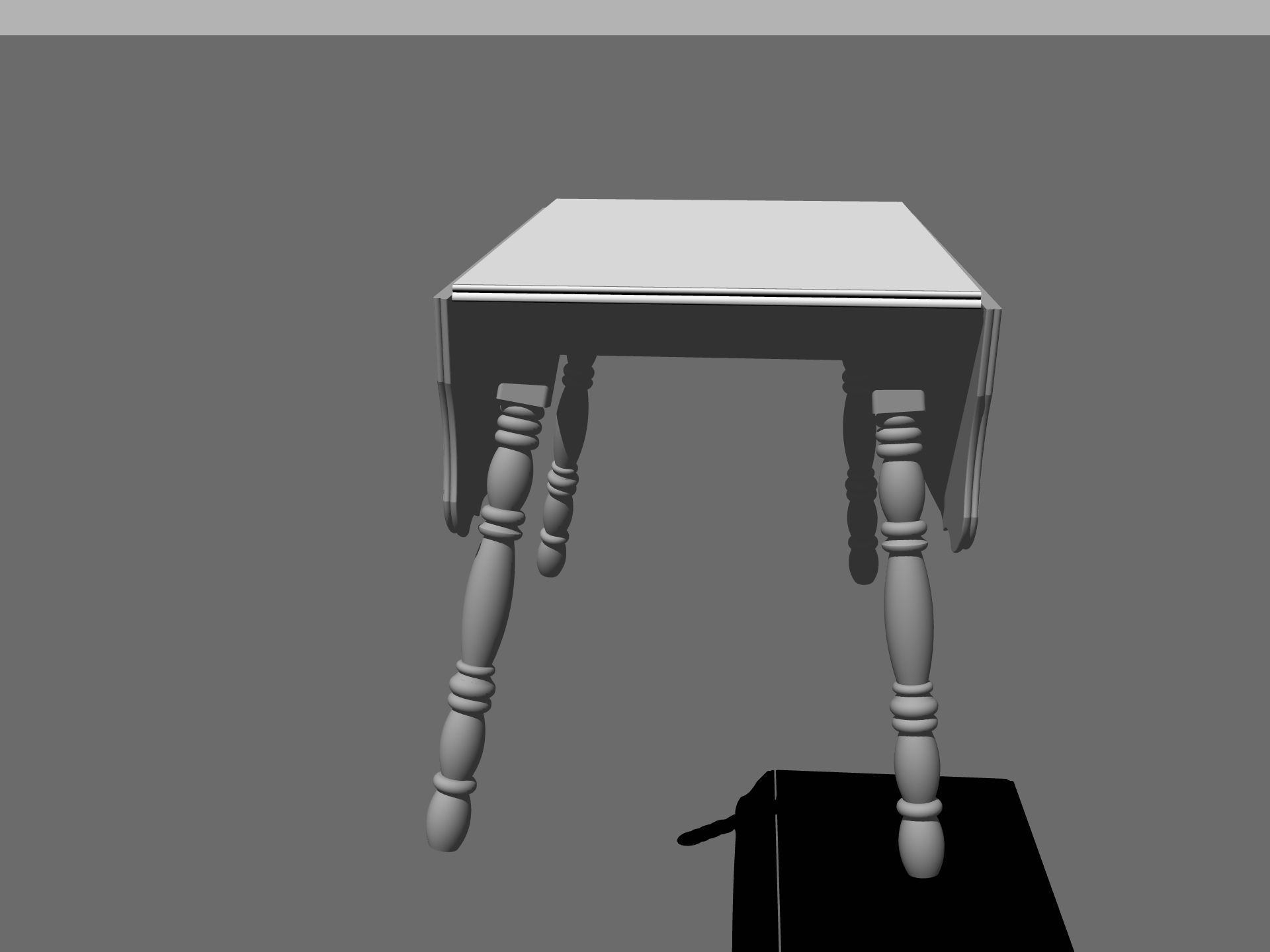 Old Table Free 3D model_6